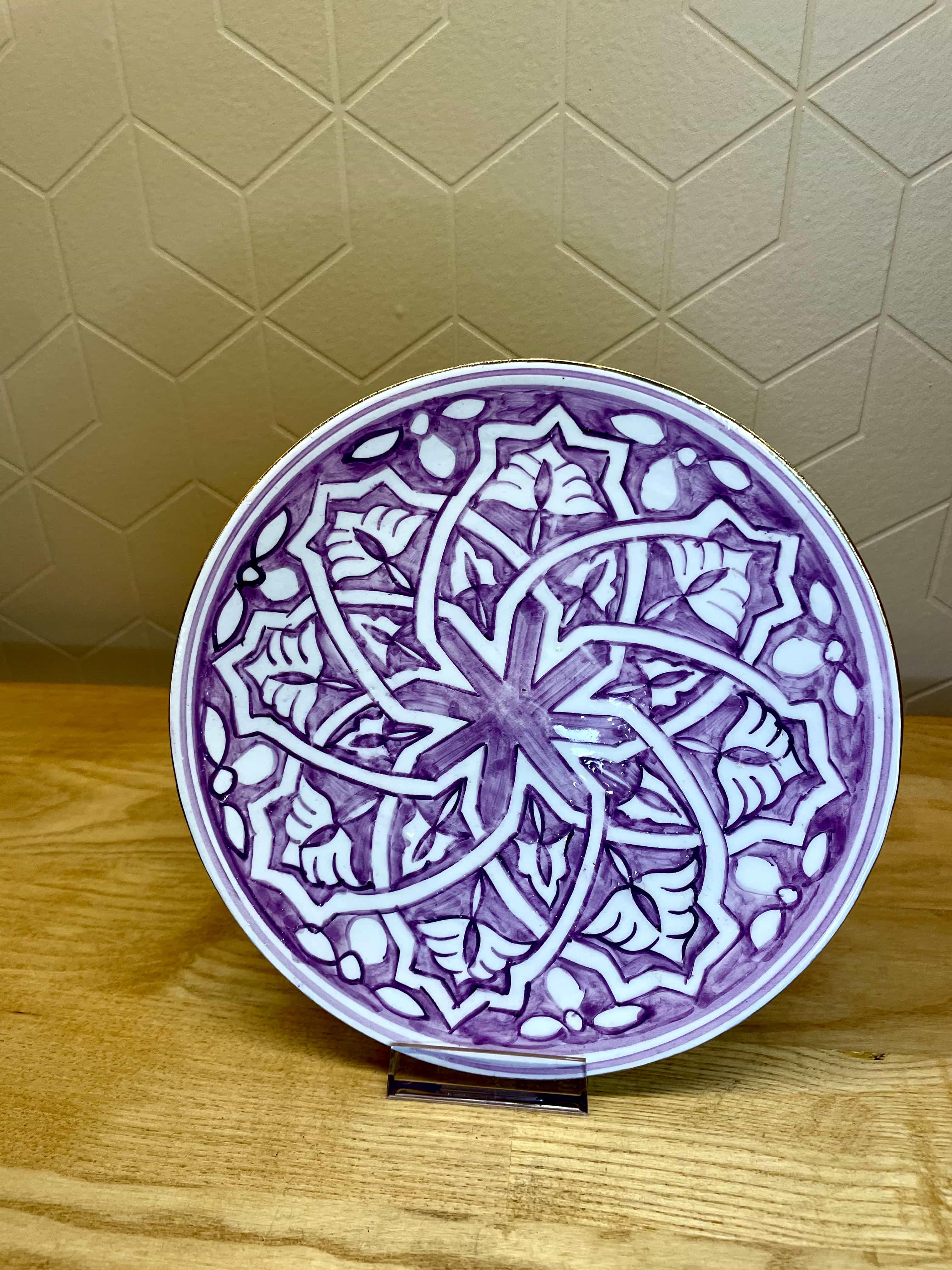 Assiette Zwak Fessi Lila Gold - Ij Beldi