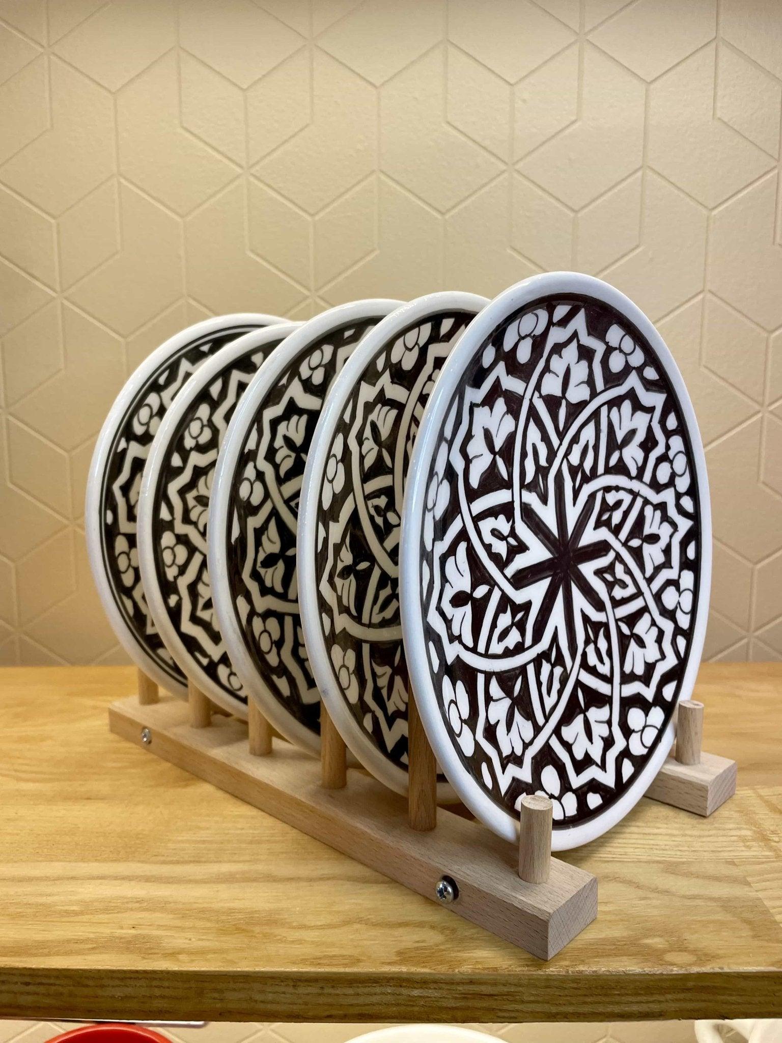 Assiette Zwak Marwa Noir - Ij Beldi