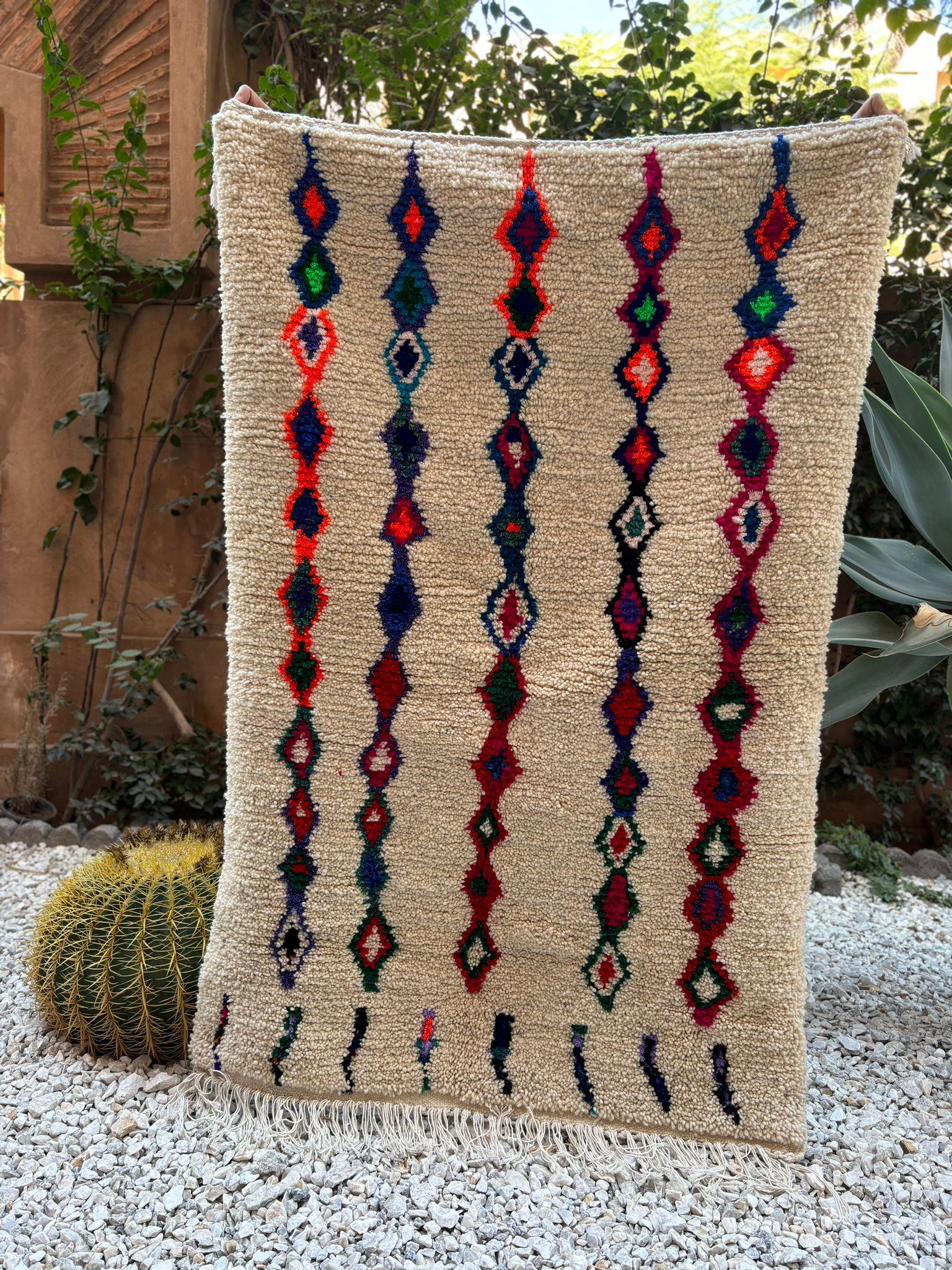 Tapis Azilal Multicolore - Ij Beldi