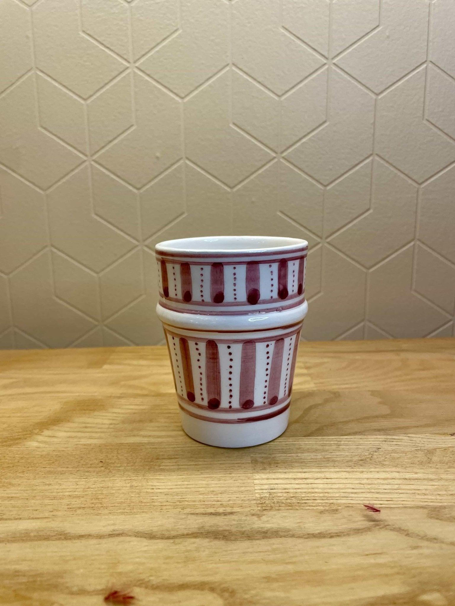 Verre Beldi Rayé rose - Ij Beldi