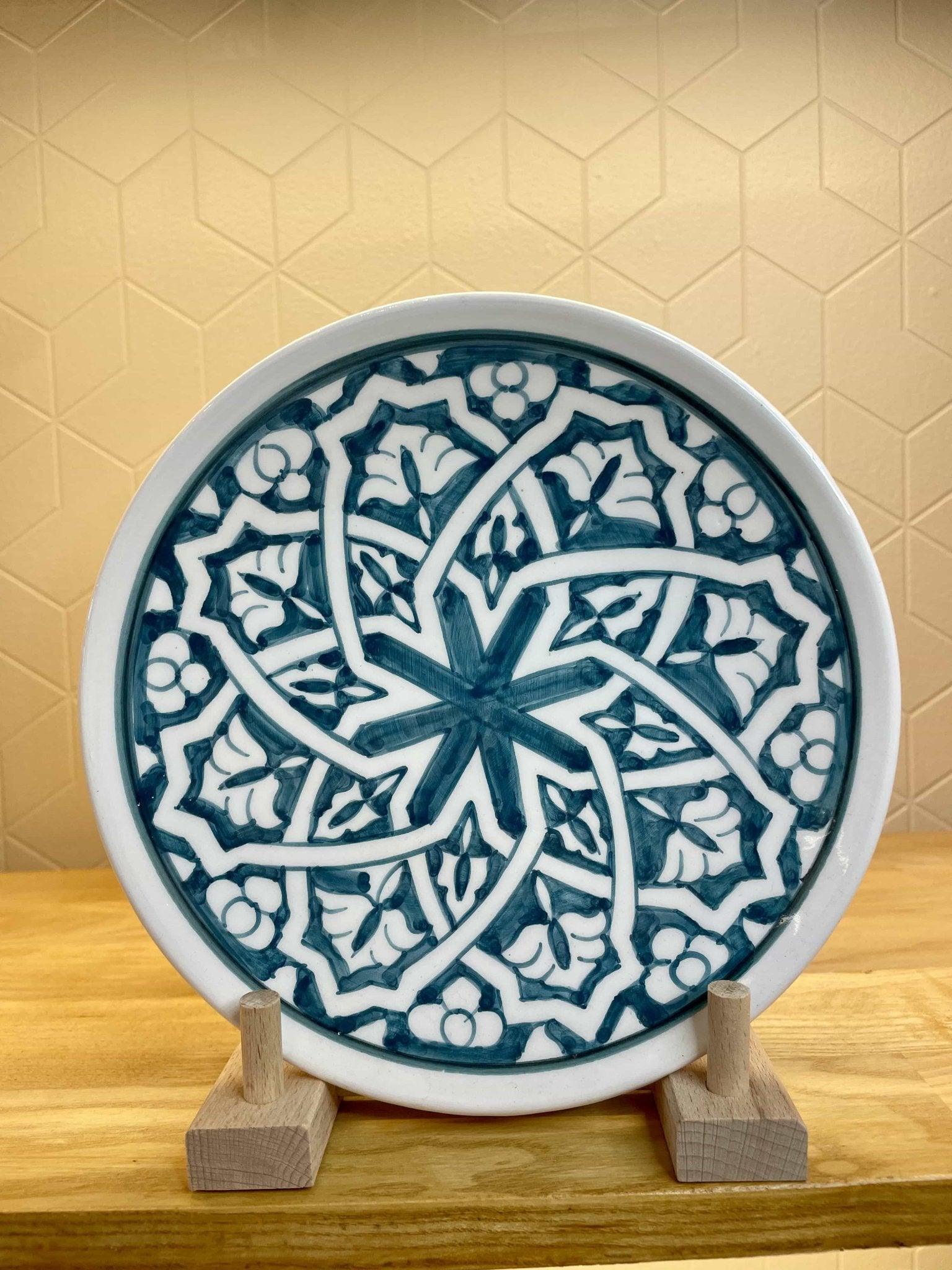 Assiette Zwak Marwa Bleu - Ij Beldi