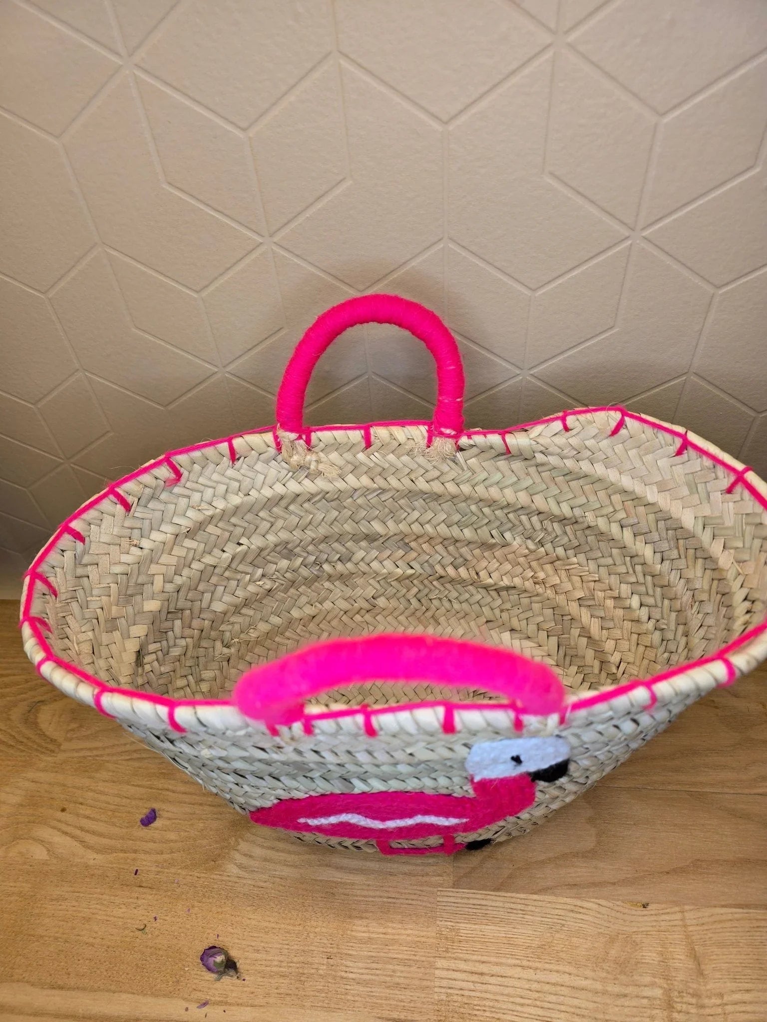 Mini Panier Souk Flamant Rose - Ij Beldi