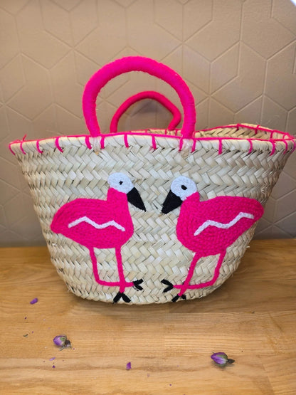 Mini Panier Souk Flamant Rose - Ij Beldi