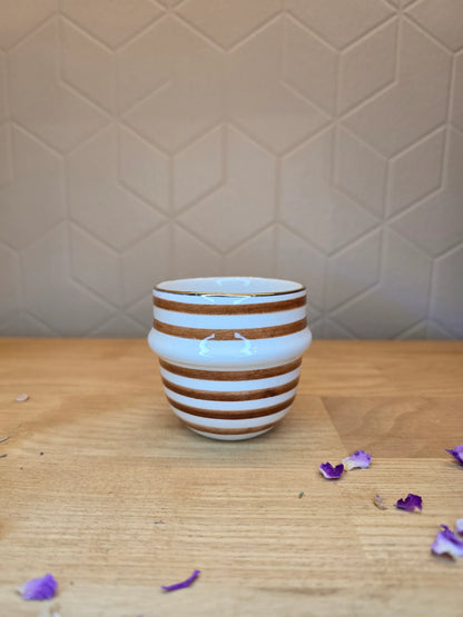 Mini Tasse à Expresso Rayé Gold - Ij Beldi